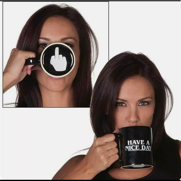 Have A Nice Day Adult Novelty Funny Coffee Cup Mug Middle Finger Bird 12oz - Picture 1 of 5